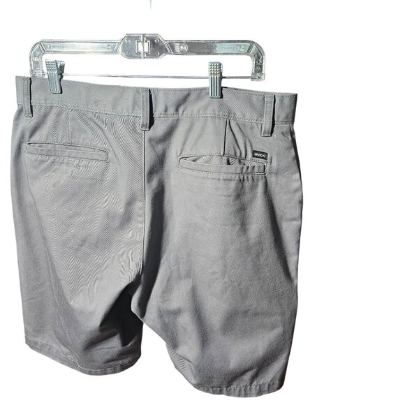 RVCA The Week-End Chino Shorts Gray Mens Casual Fit Size 32 Cotton Blend - Picture 5 of 6